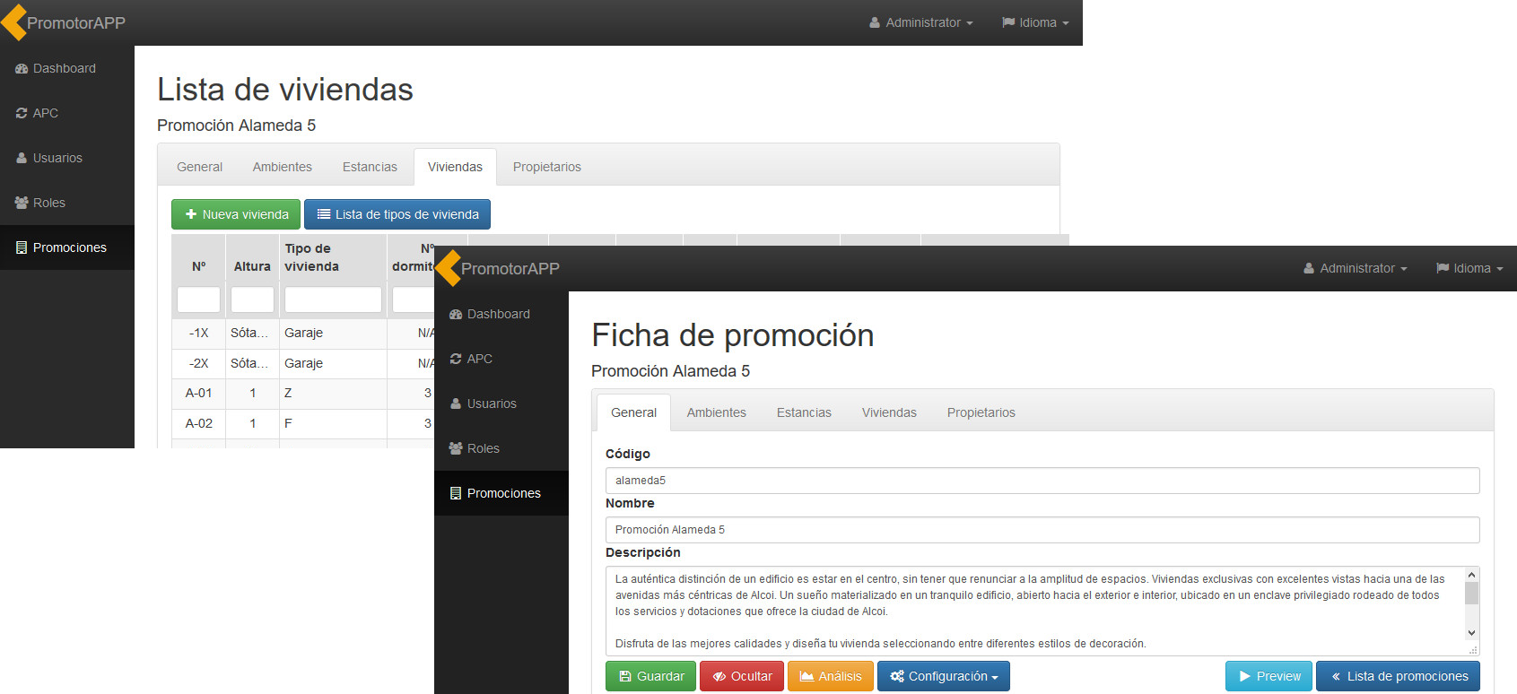 Servicios al Promotor